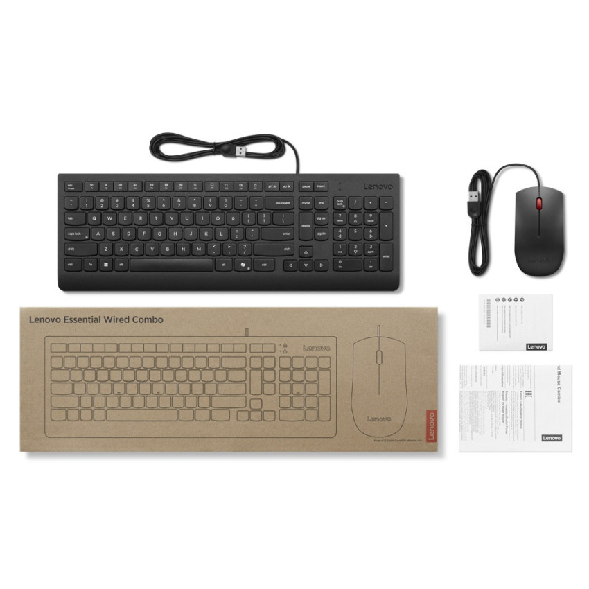 Lenovo Essential USB-Tastatur und -Maus-Kombi