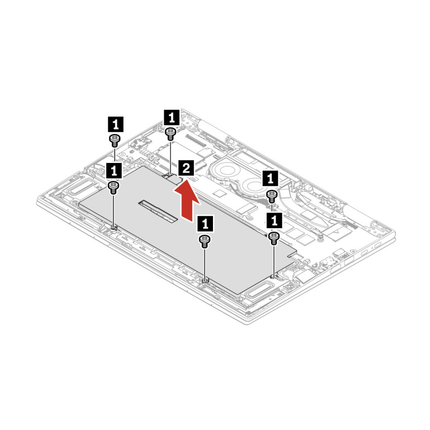 Original Lenovo interner 4-Zellen 57Wh Akku