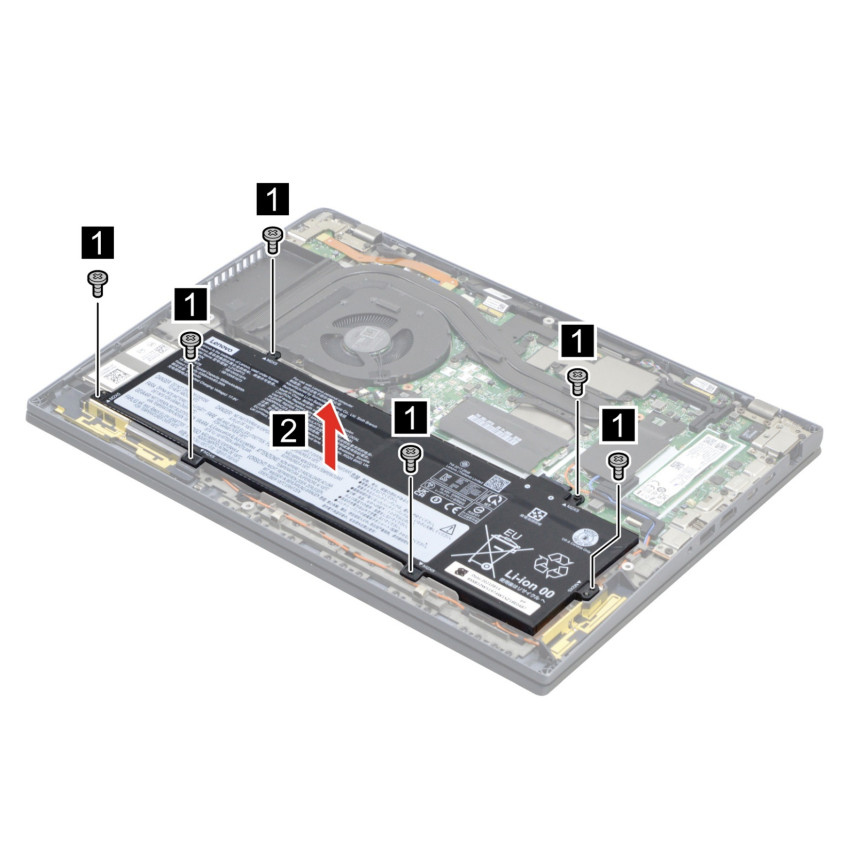 Original Lenovo interner 3-Zellen 52.5Wh Akku