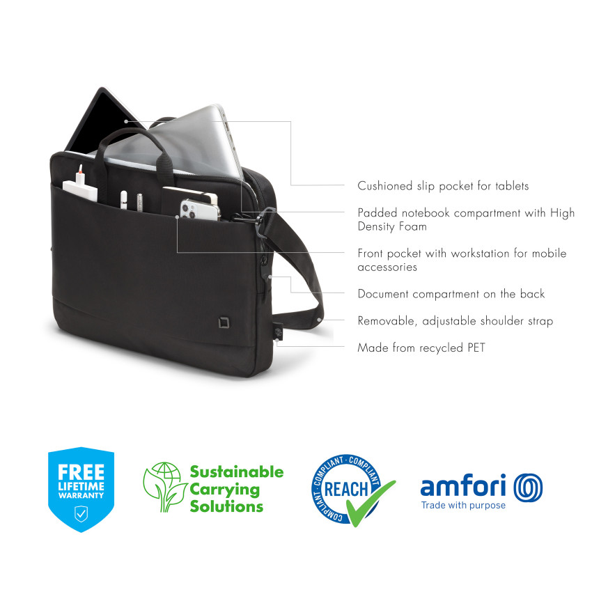 Dicota Slim Eco Motion (12-13", schwarz)