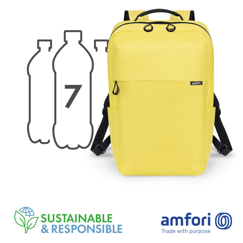 Dicota Backpack COMMUTER (13-16", Lemon)