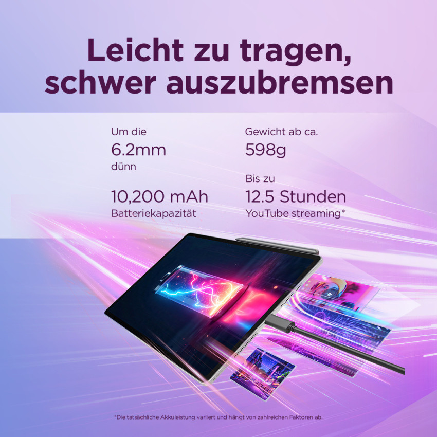 Lenovo Idea Tab Pro G2 (Luna Grey) inkl. Pen, ohne Netzteil