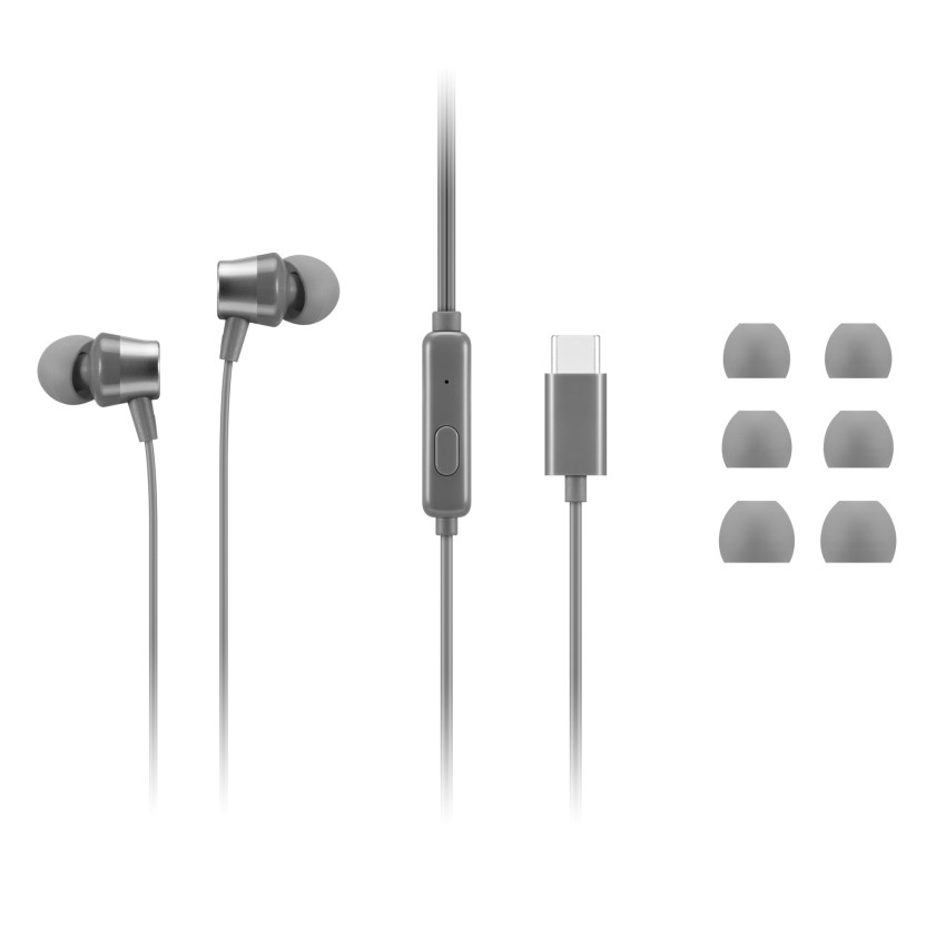 Lenovo 300 USB-C In-Ear Ohrhörer/Headphone (grau)