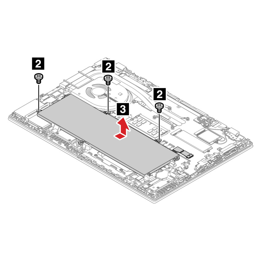 Original Lenovo interner 3-Zellen 57Wh Akku