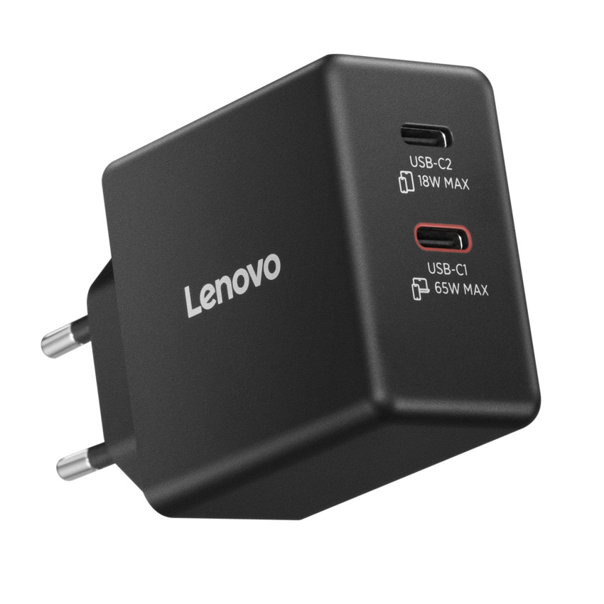 Lenovo Nano GaN USB-C Dual Steckernetzteil 65 Watt
