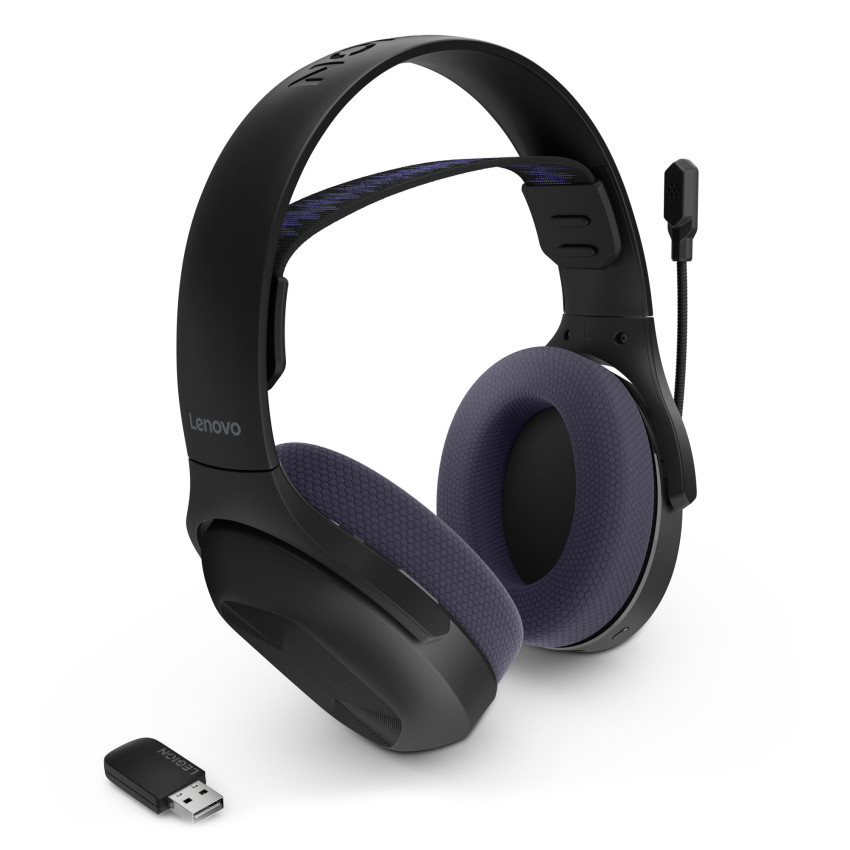 Lenovo Legion H410 Wireless Gaming-Headset (grey/purple)
