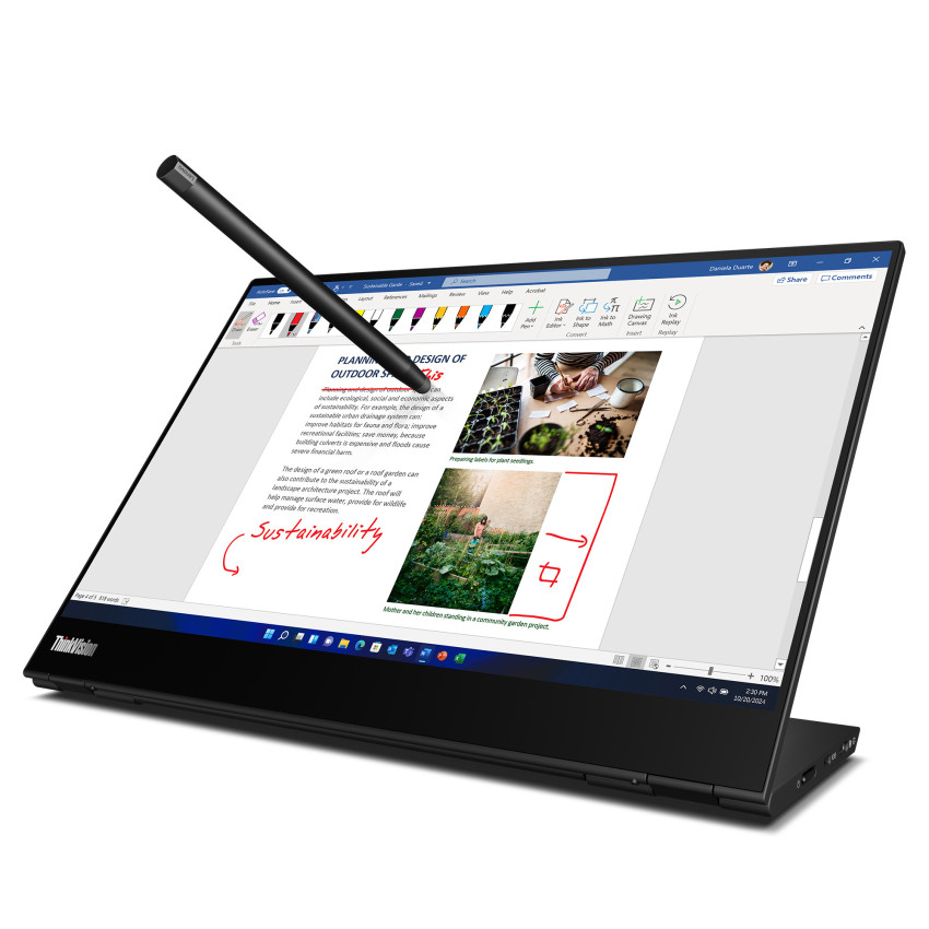 Lenovo ThinkVision M14t G2 35,6 cm (14,0") Mobiler Monitor mit Touch