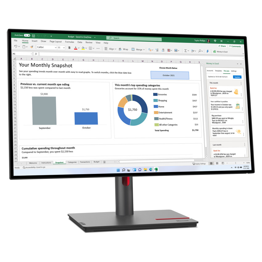 Lenovo ThinkVision T27h-30 68.6 cm (27") Docking-Monitor