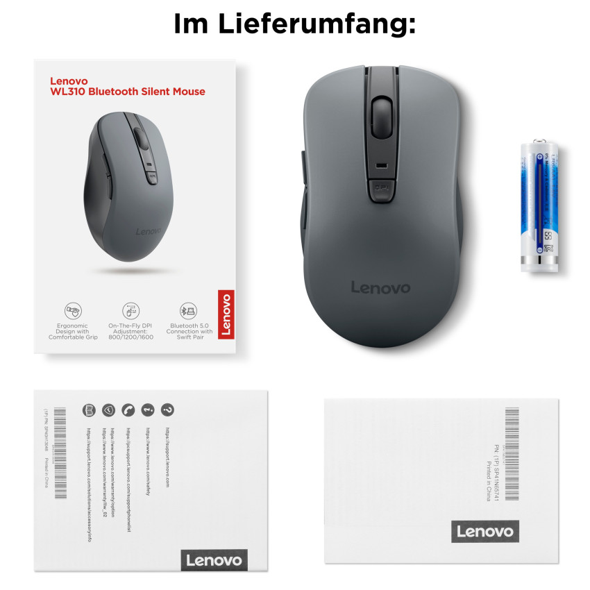 Lenovo Campus IdeaPad Pro 5-14AKP G10 Sondermodell (Alu, luna grey) inkl. Bluetooth Maus