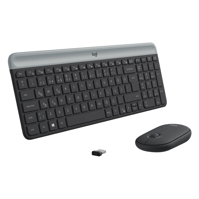 Logitech® MK470 Slim Wireless Keyboard and Mouse Combo, Grafit