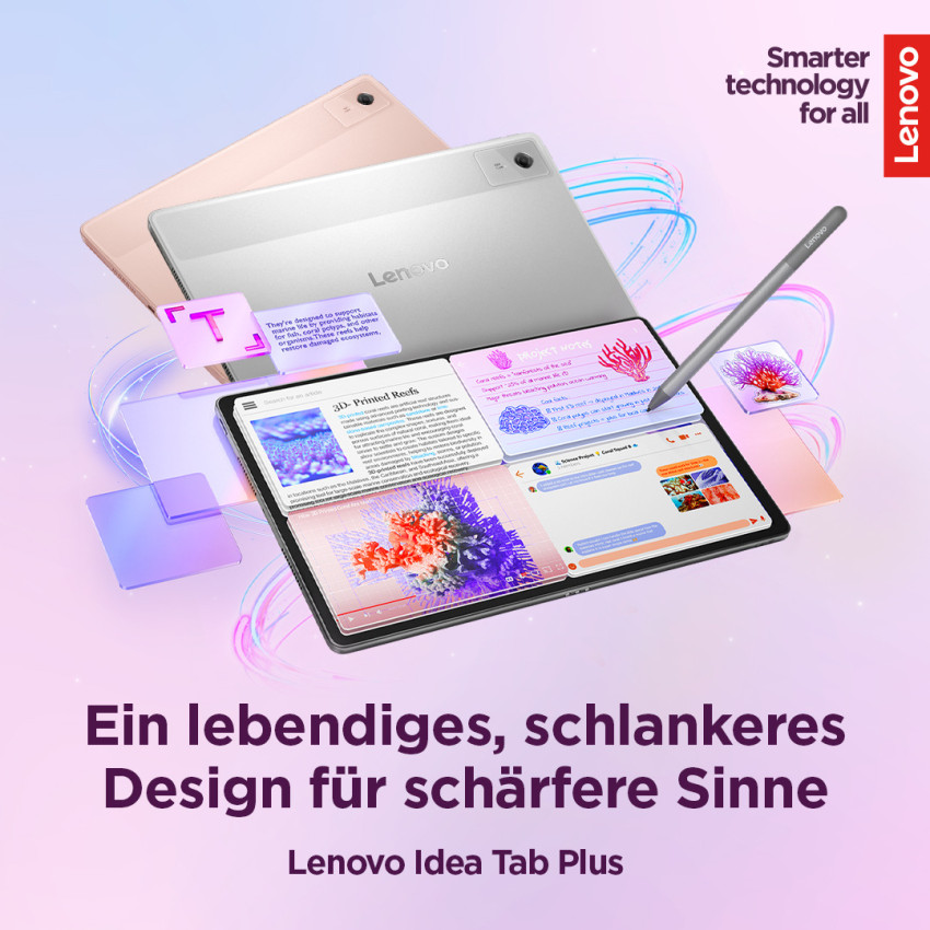 Lenovo Campus Idea Tab Plus Matte Edition (Luna Grey) inkl. Pen, ohne Netzteil