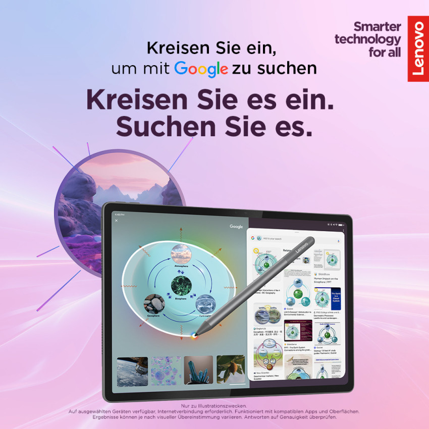 Lenovo Campus Idea Tab Plus Matte Edition (Luna Grey) inkl. Pen, ohne Netzteil