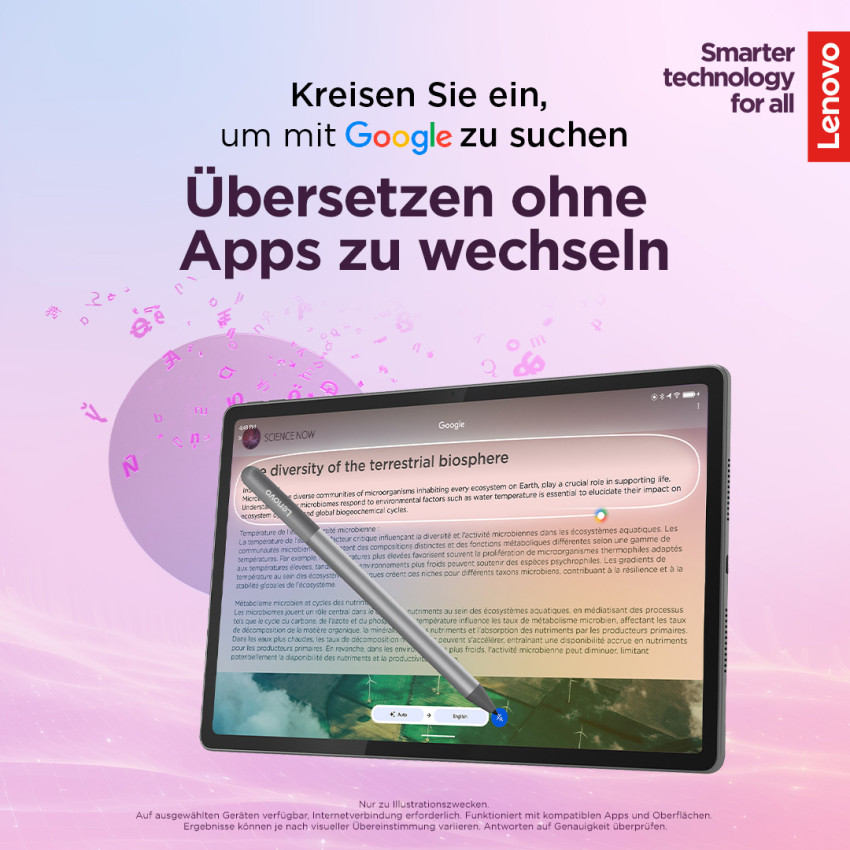 Lenovo Campus Idea Tab Plus Matte Edition (Luna Grey) inkl. Pen, ohne Netzteil