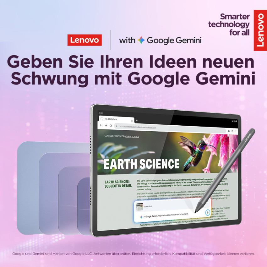 Lenovo Campus Idea Tab Plus Matte Edition (Luna Grey) inkl. Pen, ohne Netzteil