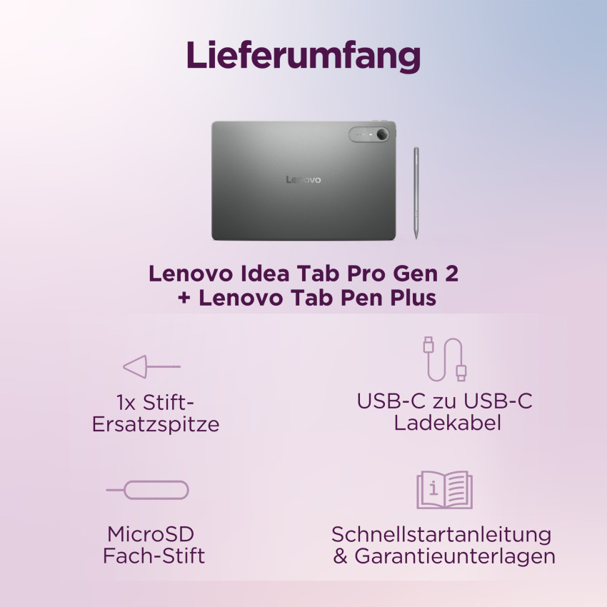Lenovo Idea Tab Pro G2 (Luna Grey) inkl. Pen, ohne Netzteil