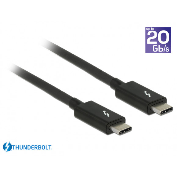 Delock Thunderbolt™ 3 (20 Gb/s) USB-C™ Kabel 1m (schwarz)