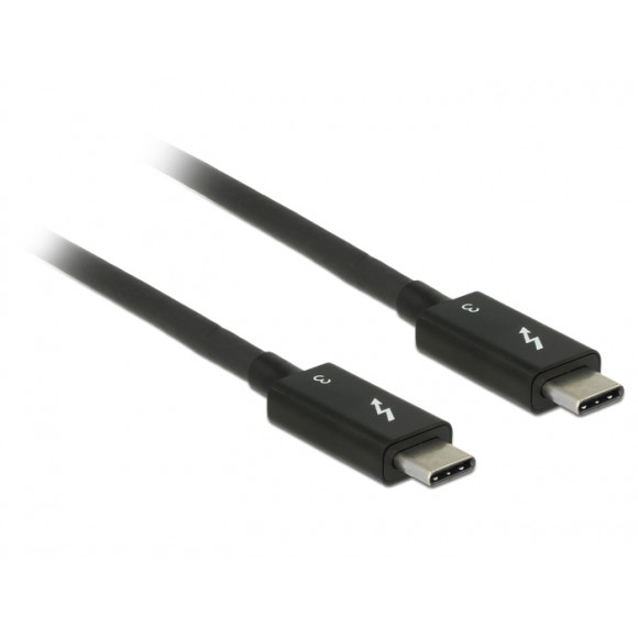 Delock Thunderbolt™ 3 (40 Gb/s) USB-C™ Kabel 0,5m (schwarz)