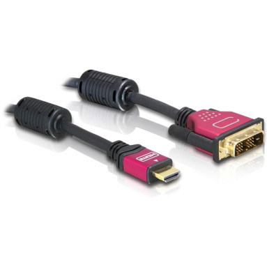 Delock HDMI™ auf Single Link DVI 18+1 3m (schwarz, High Quality)