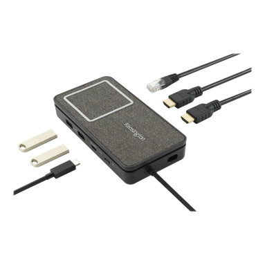 Kensington SD1700P Mobile USB-C Dual 4K Dockingstation mit Qi Charging