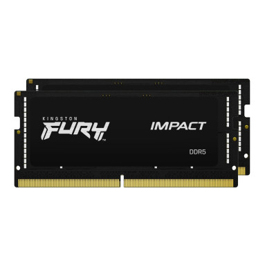Kingston Fury Impact Kit 64GB (2x32GB) DDR5-5600 SO-DIMM (1.1V) Kingston Fury Impact Kit 64GB (2x32GB) DDR5-5600 SO-DIMM (1.1V)