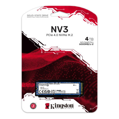 Kingston NV3 4TB M.2-2280 PCIe 4.0 x4 SSD Kingston NV3 4TB M.2-2280 PCIe 4.0 x4 SSD