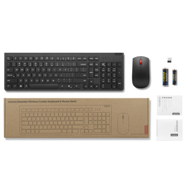 Lenovo Essential Wireless Keyboard and Mouse G2 (DE, mit Copilot Taste) Lenovo Essential Wireless Keyboard and Mouse G2 (DE, mit Copilot Taste)