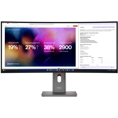 Lenovo ThinkVision P40w-40 100,84cm (40") Curved Docking-Monitor