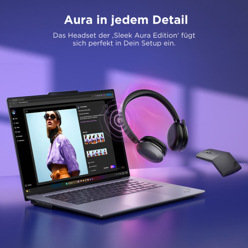 Lenovo kabelloses, faltbares ThinkPad Dual-Mode ANC-Headset 8550 (Aura Edition)