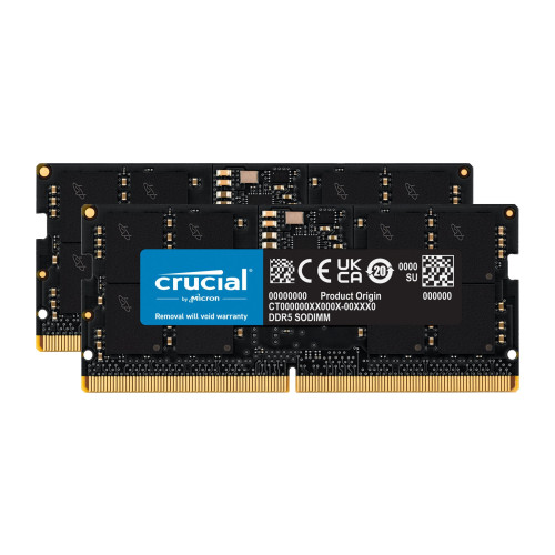 Crucial 32GB Kit (2x16GB) DDR5 4800 SO-DIMM (1.1V)