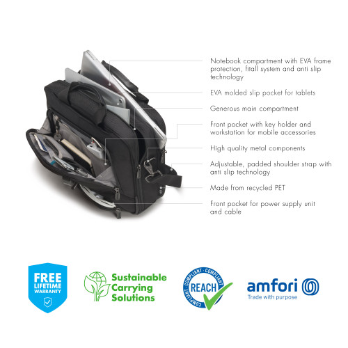 Dicota Top Traveller PRO (12-14", schwarz)