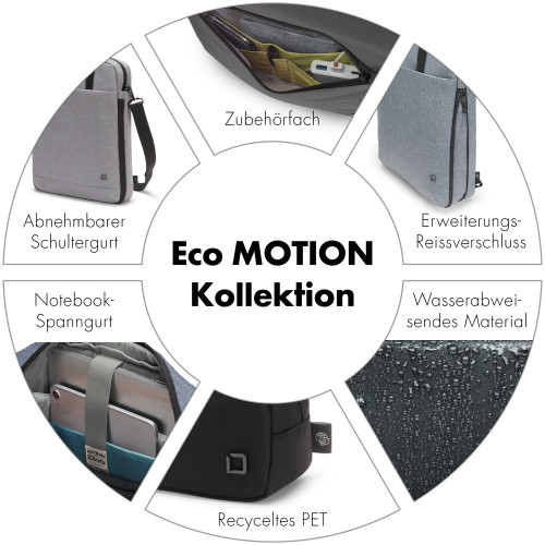 Dicota Slim Eco Motion (14-16", grau)