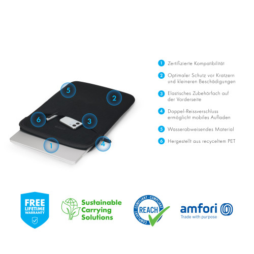 Dicota Eco SLIM S (13", schwarz)