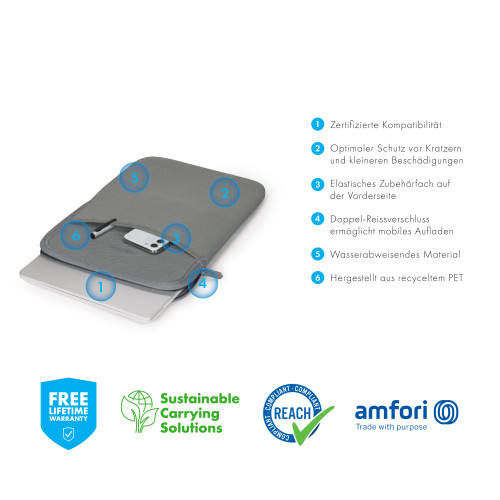 Dicota Eco SLIM S (13", grau)