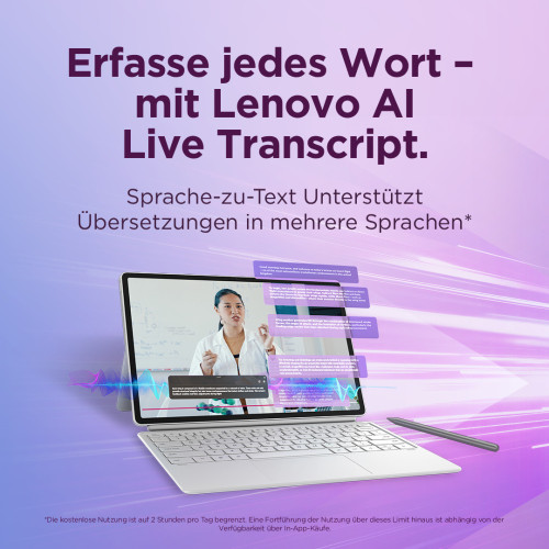 Lenovo Idea Tab Pro G2 (Luna Grey) inkl. Pen, ohne Netzteil