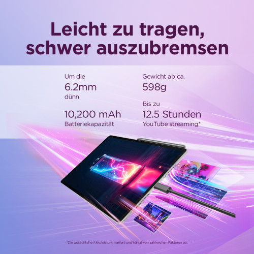 Lenovo Idea Tab Pro G2 (Luna Grey) inkl. Pen, ohne Netzteil