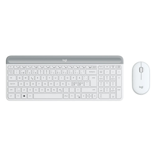 Logitech® MK470 Slim Wireless Keyboard and Mouse Combo (Grauweiß)