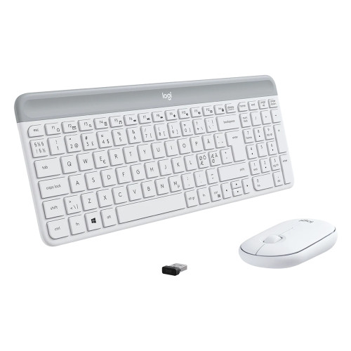 Logitech® MK470 Slim Wireless Keyboard and Mouse Combo (Grauweiß)