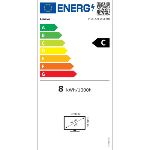 Lenovo ThinkVision M15 39,6 cm (15,6") Mobiler Monitor