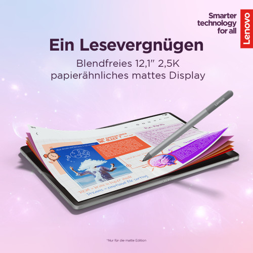 Lenovo Tab K12 (Luna Grey), mit Netzteil