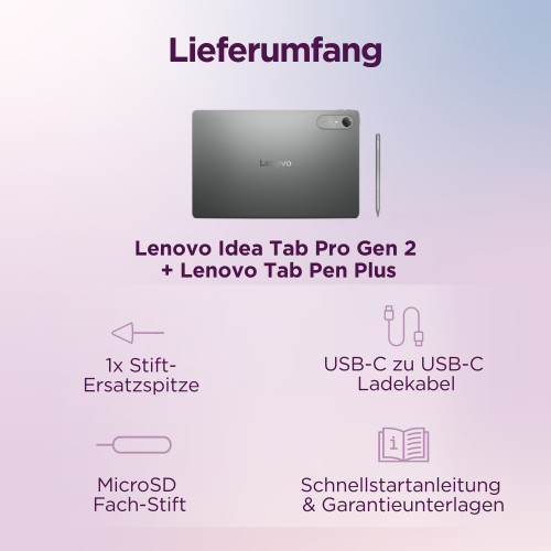 Lenovo Campus Idea Tab Pro G2 (Luna Grey) inkl. Pen, ohne Netzteil