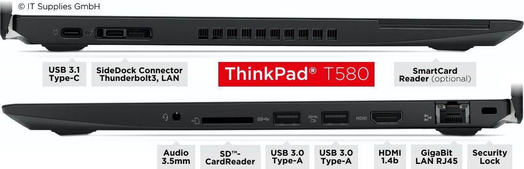 B-WARE: Lenovo Campus ThinkPad® T580 Sondermodell 20LAS01H00
